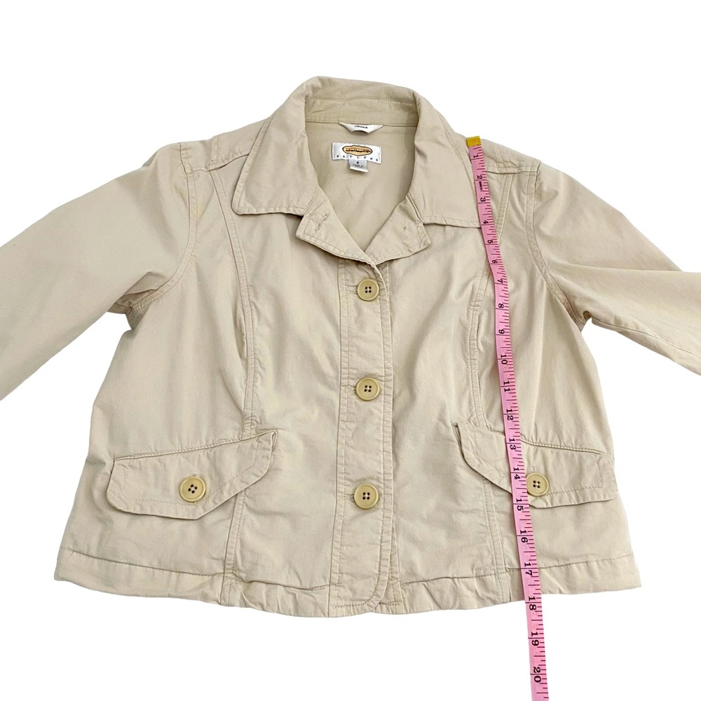 Talbots Petites Beige Button Front Jacket, Petite… - image 8